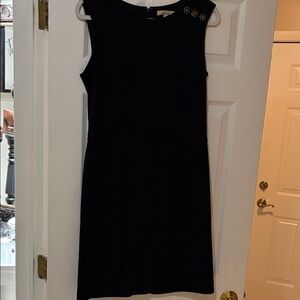 Banana Republic Black Button-Detail Mini Dress